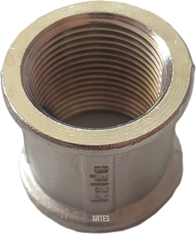 (10'lu Paket) 1/2"DN15 Sarı/krom Manşon İç Dişli (Dişi) - Chrome Threaded Sleeve
