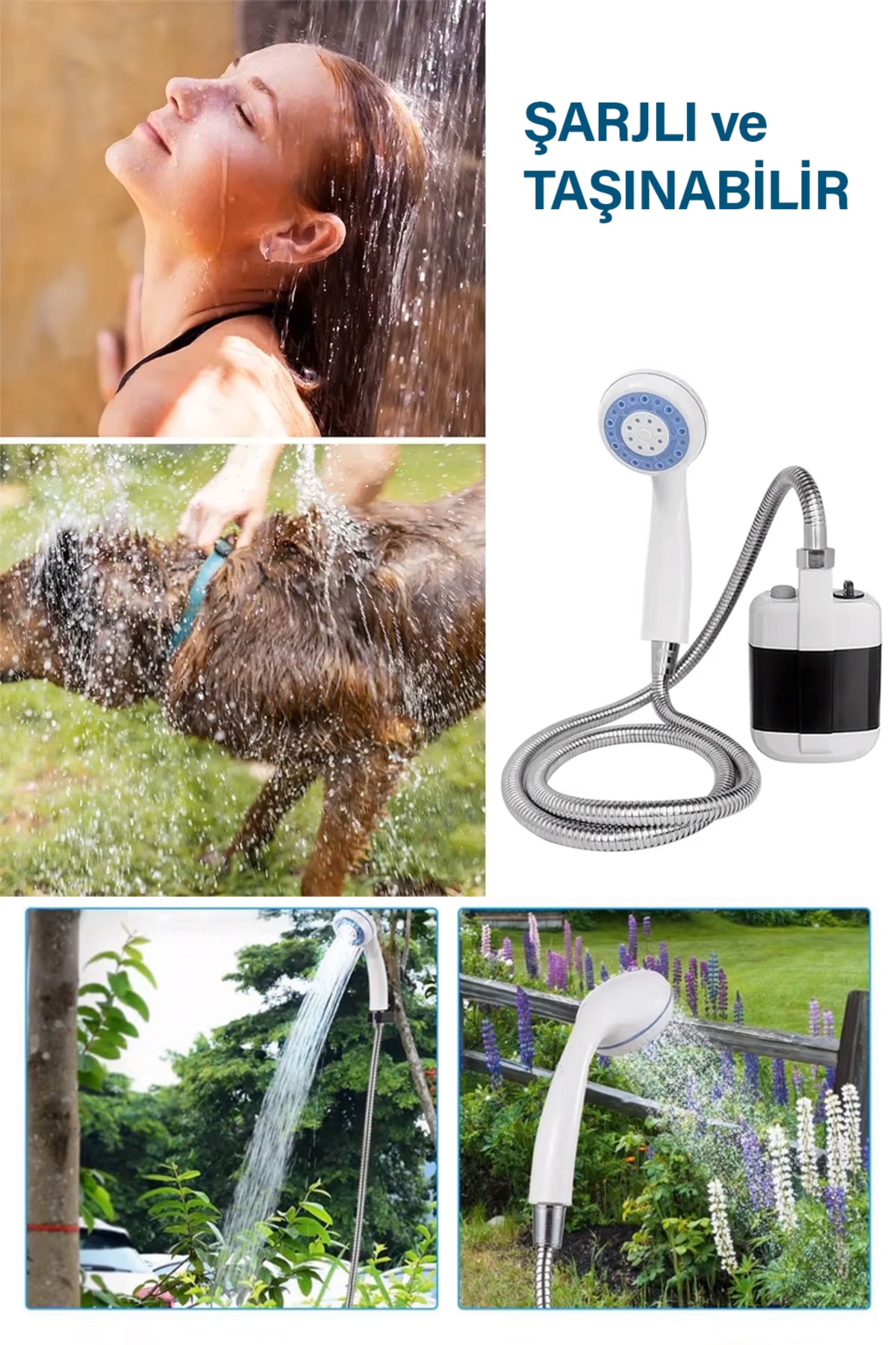 Şarjlı Portatif Taşınabilir Duş