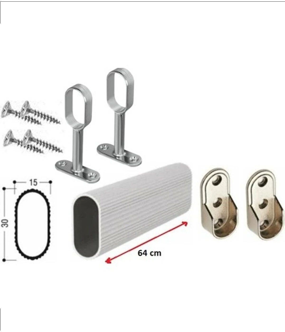 Dolap Içi Askılık Set Raf Pimleri Beyaz