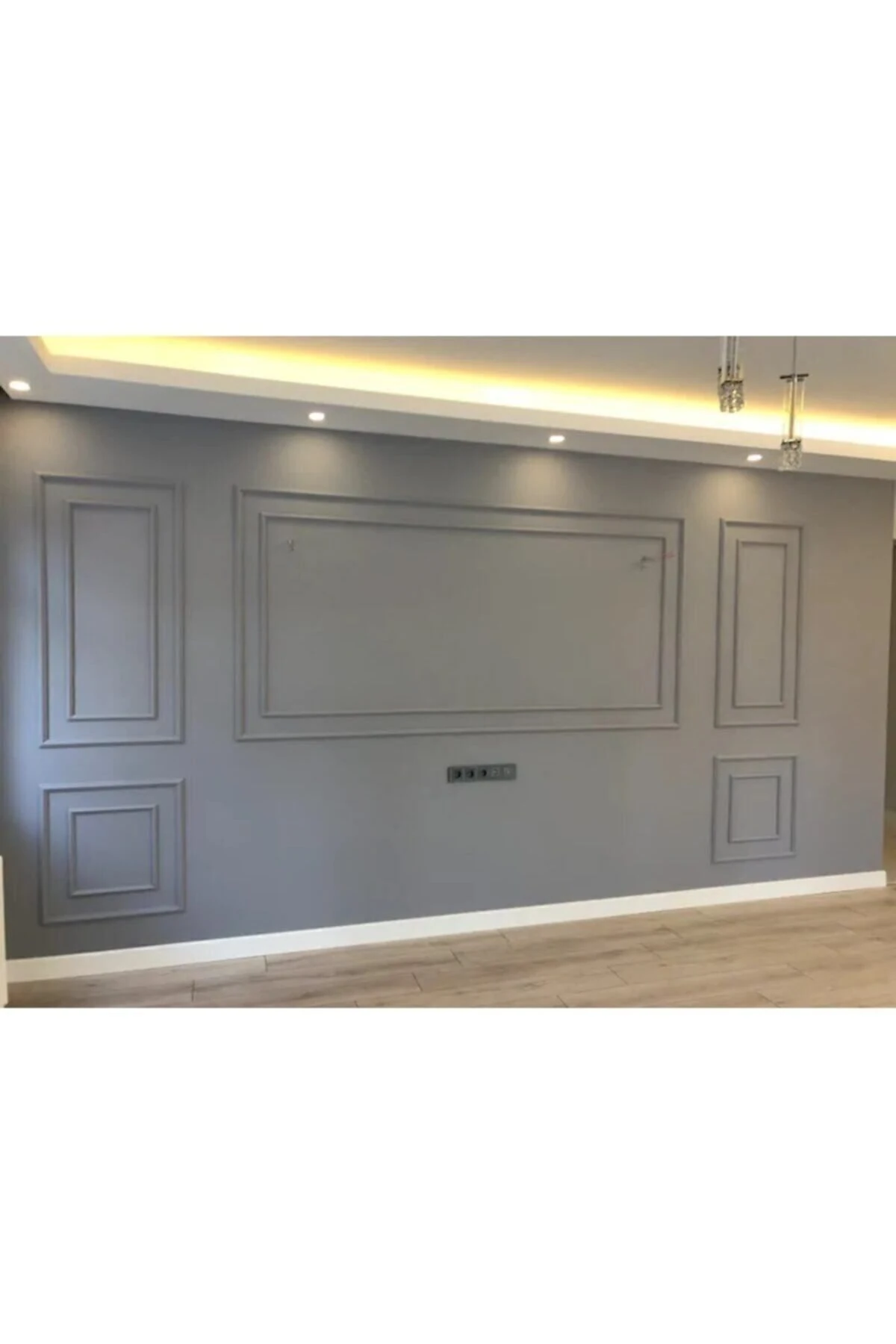 Salda Mavisi Minella01 Duvar Çıtası Dekoratif Kendinden Yapışkanlı Stropiyer 4cm 100 Cm