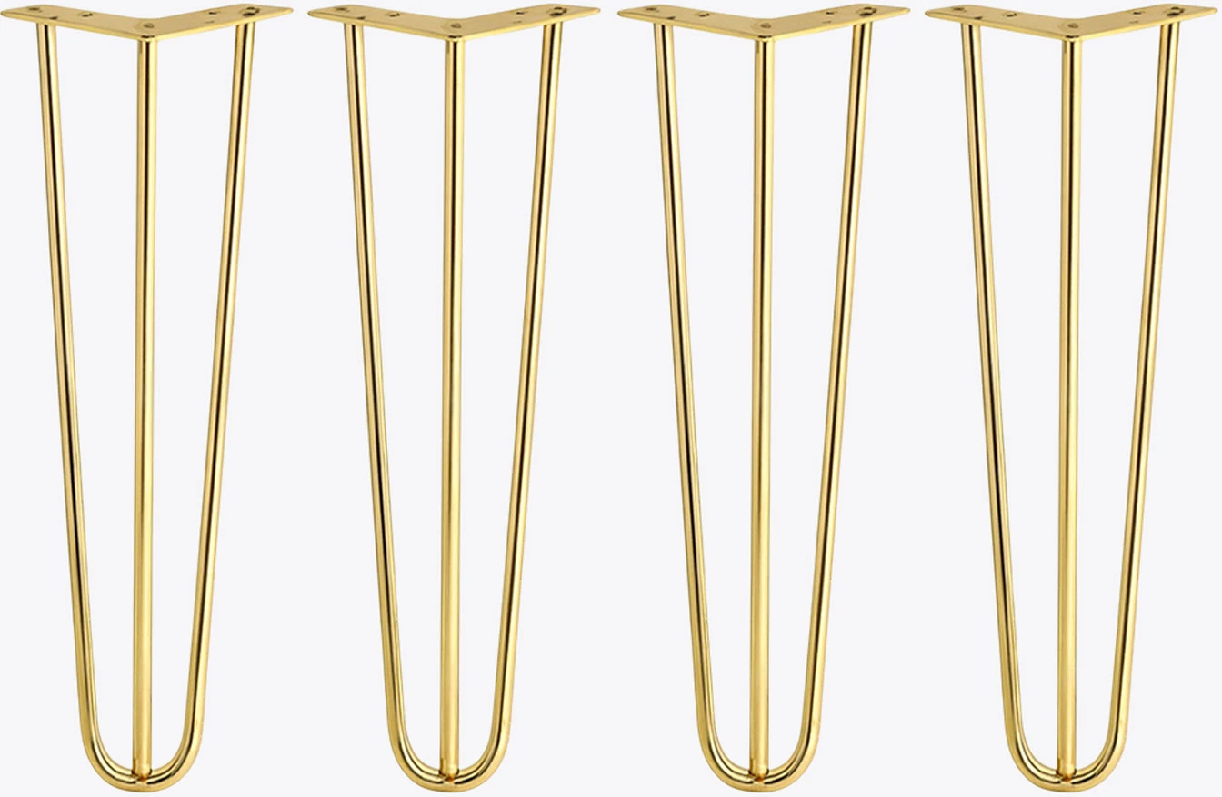 Martı 71 cm Gold Altın 4'lü Set Metal Masa ve Sehpa Ayağı Dayanıklı Mobilya Yükseltici Destek Modeli