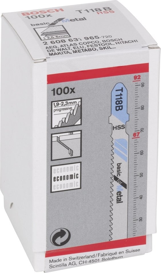 Ekonomik Seri Metal İçin T 118 B Dekupaj Testeresi Bıçağı -