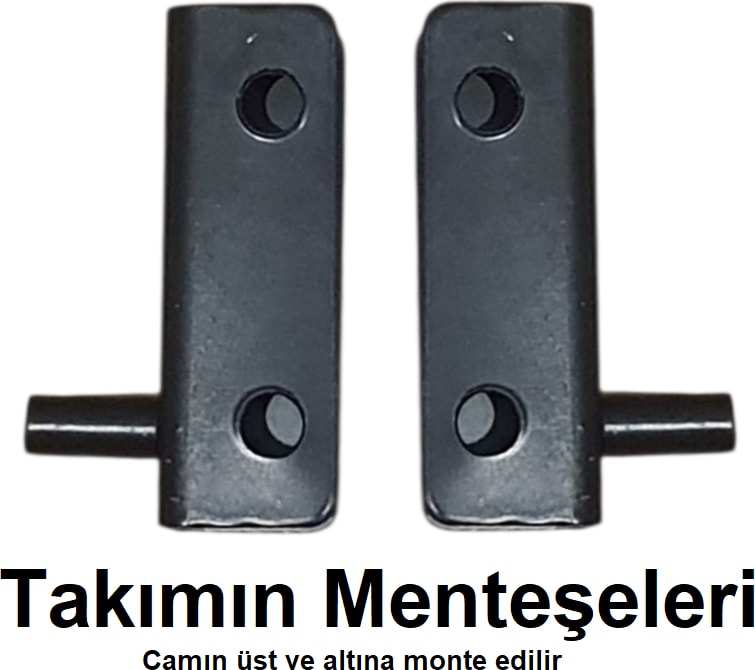 U Tipi Çıtçıtlı Cam Kapak Menteşe Seti 2 Takım