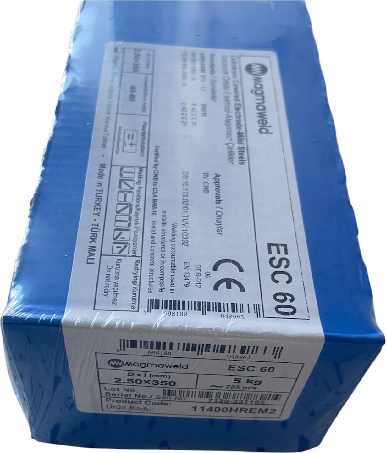 Esc 60 2,50 x 350 Selülozik Elektrod 285 Adet