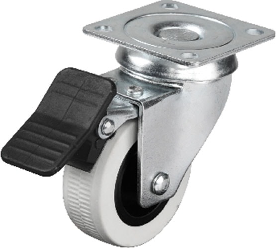 Hts 334 - 50X20 mm Çift Bilyalı Tablalı Frenli Teker 4 Adet