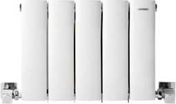 300 x 395 mm Lilac Yatay Beyaz Alüminyum Radyatör Standart Bağlantı