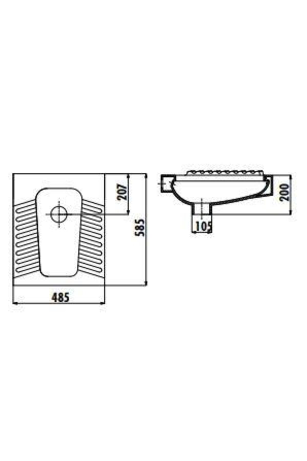 Çevre Yıkamalı 50x60 cm Tuvalet-Hela Taşı TP570