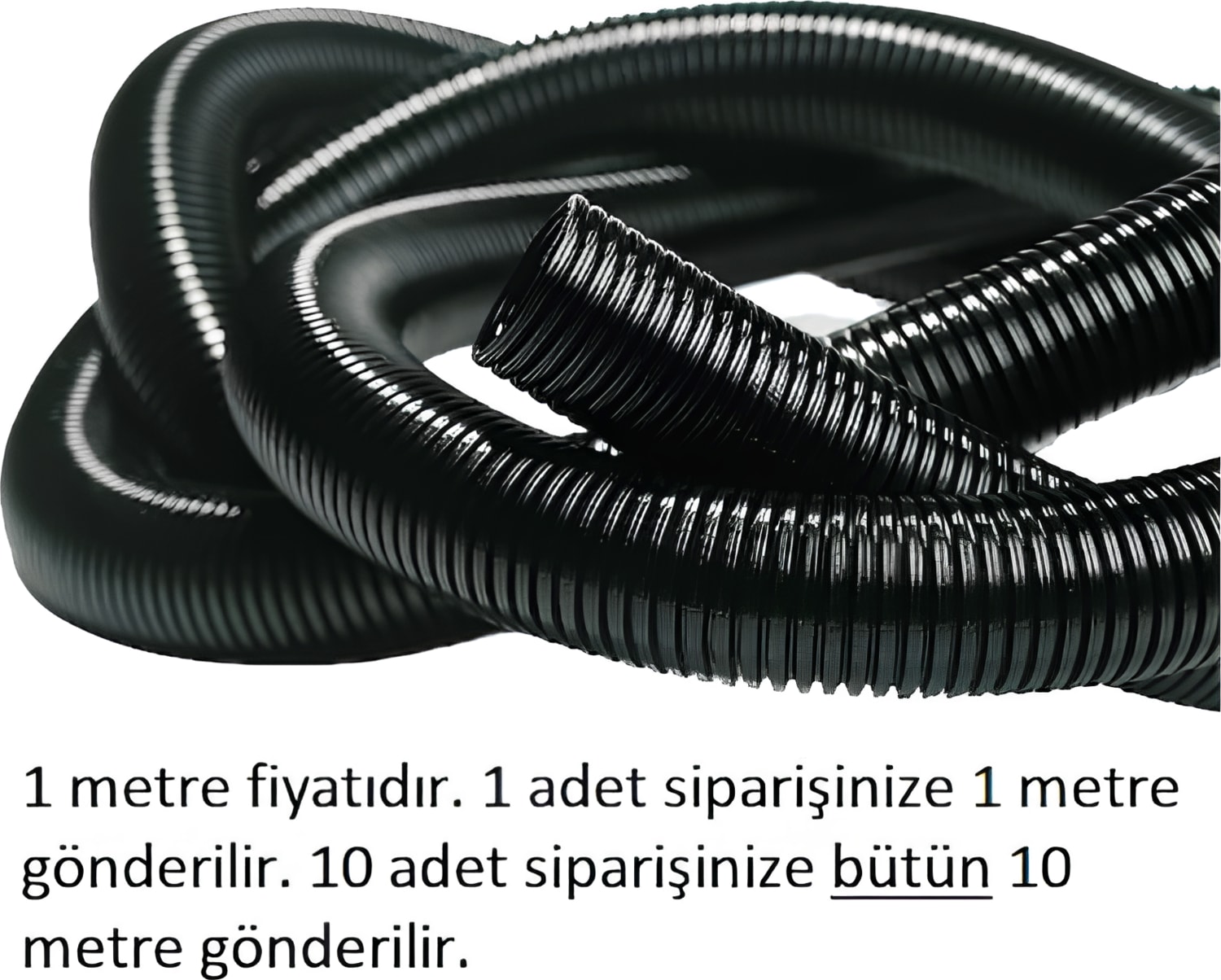 17 mm Yarıklı Spiral Hortum Kablo Gizleme Izolasyon Borusu Esnek Siyah