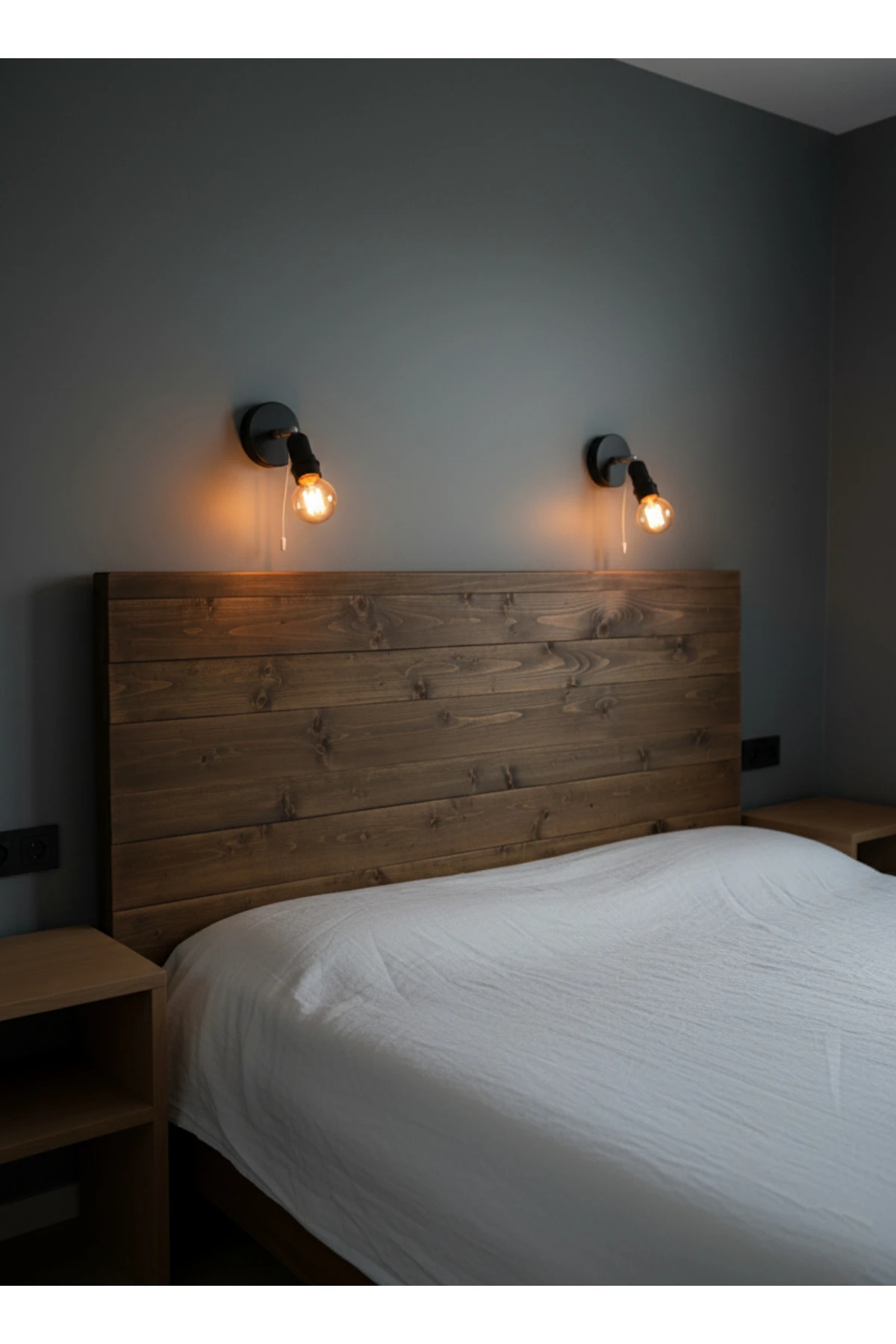 İp Switch Anahtarlı Doğal Endüstriyel Rustik Edison Salon Duvar Aplik 220 V (AMPUL DAHİL DEĞİLDİR)