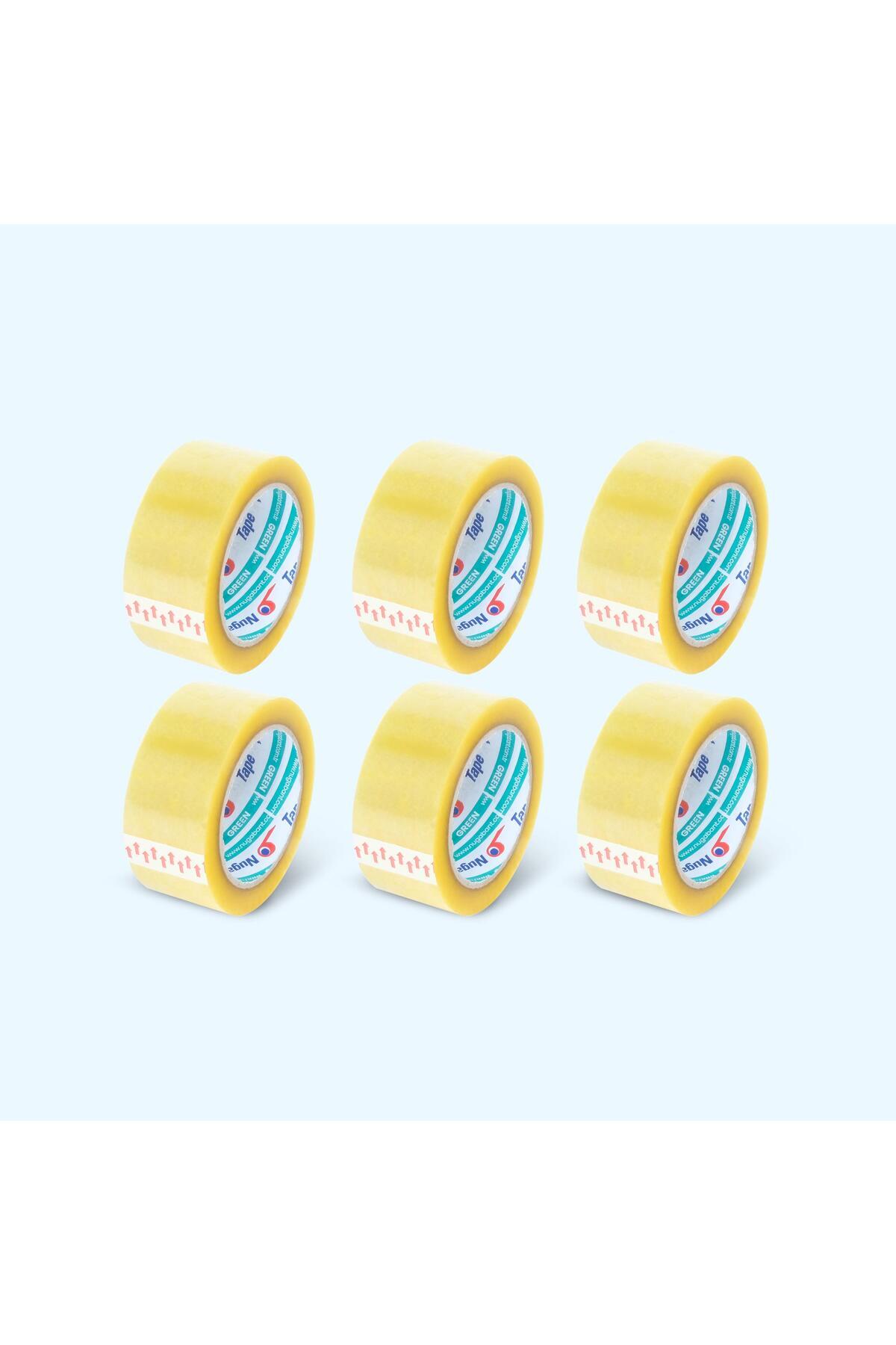45 Mm X 100 Mt Şeffaf Koli Bandı Akrilik 6 Adet
