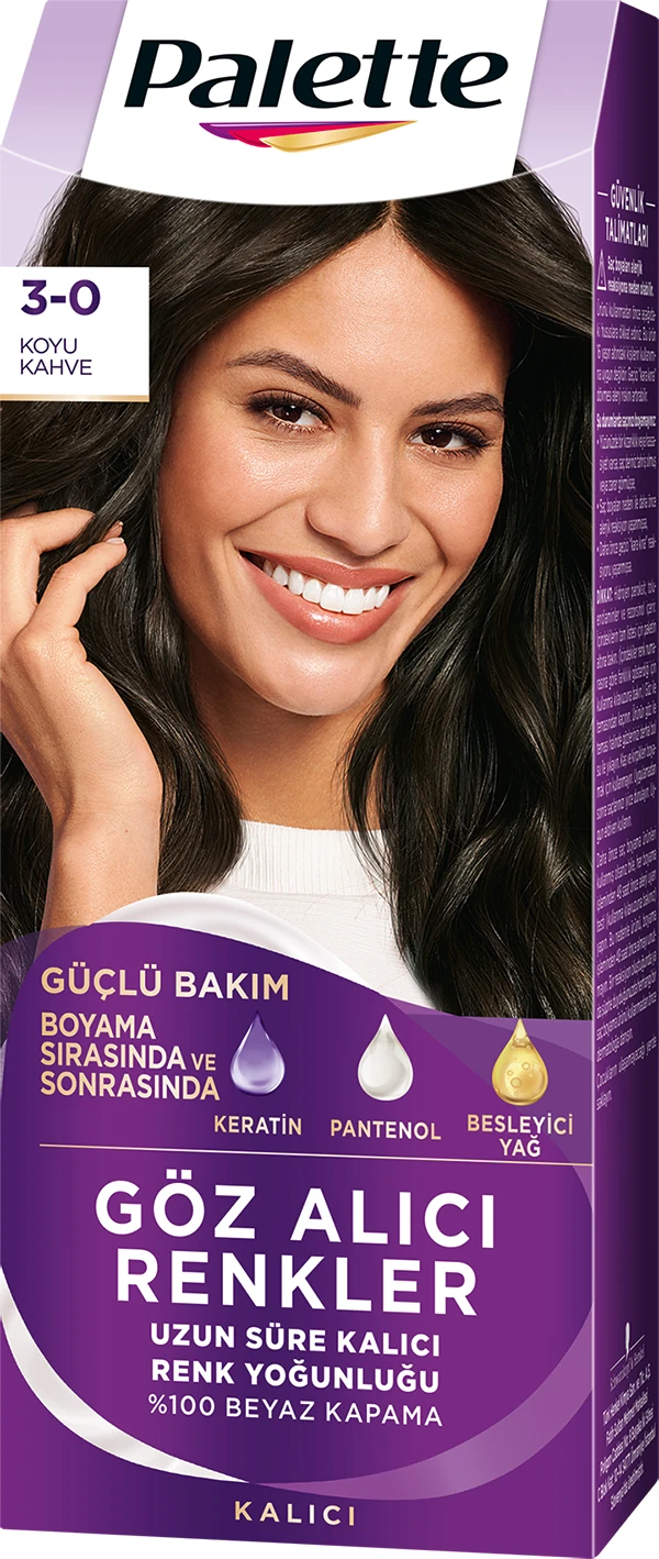 Göz Alıcı Renkler 3-0 Koyu Kahve Pentanol & Besleyici Yağ İçeren Saç Boyası 115 ml