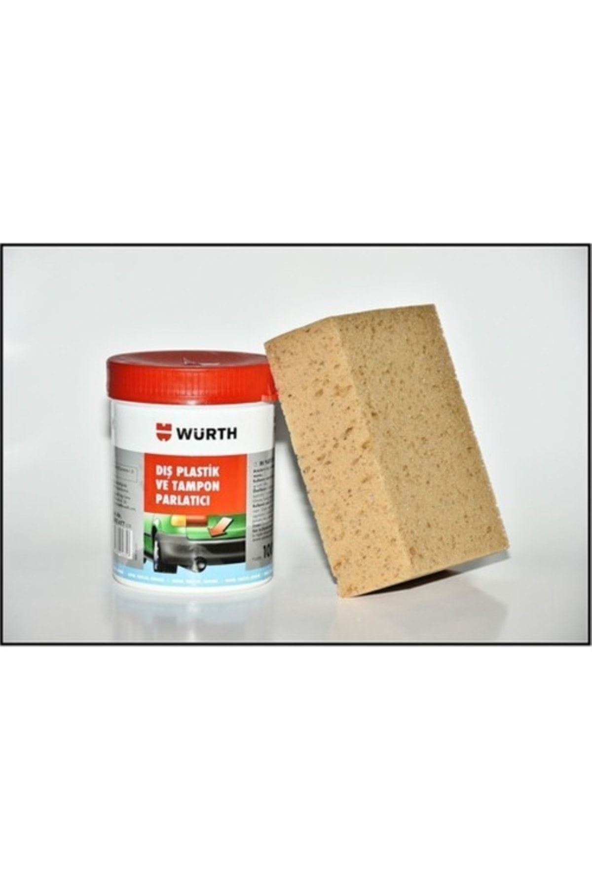 Dış Plastik Tampon Parlatıcı 1000 Ml. + Oto Yıkama Süngeri Çok Amaçlı Tampon Plastik Par