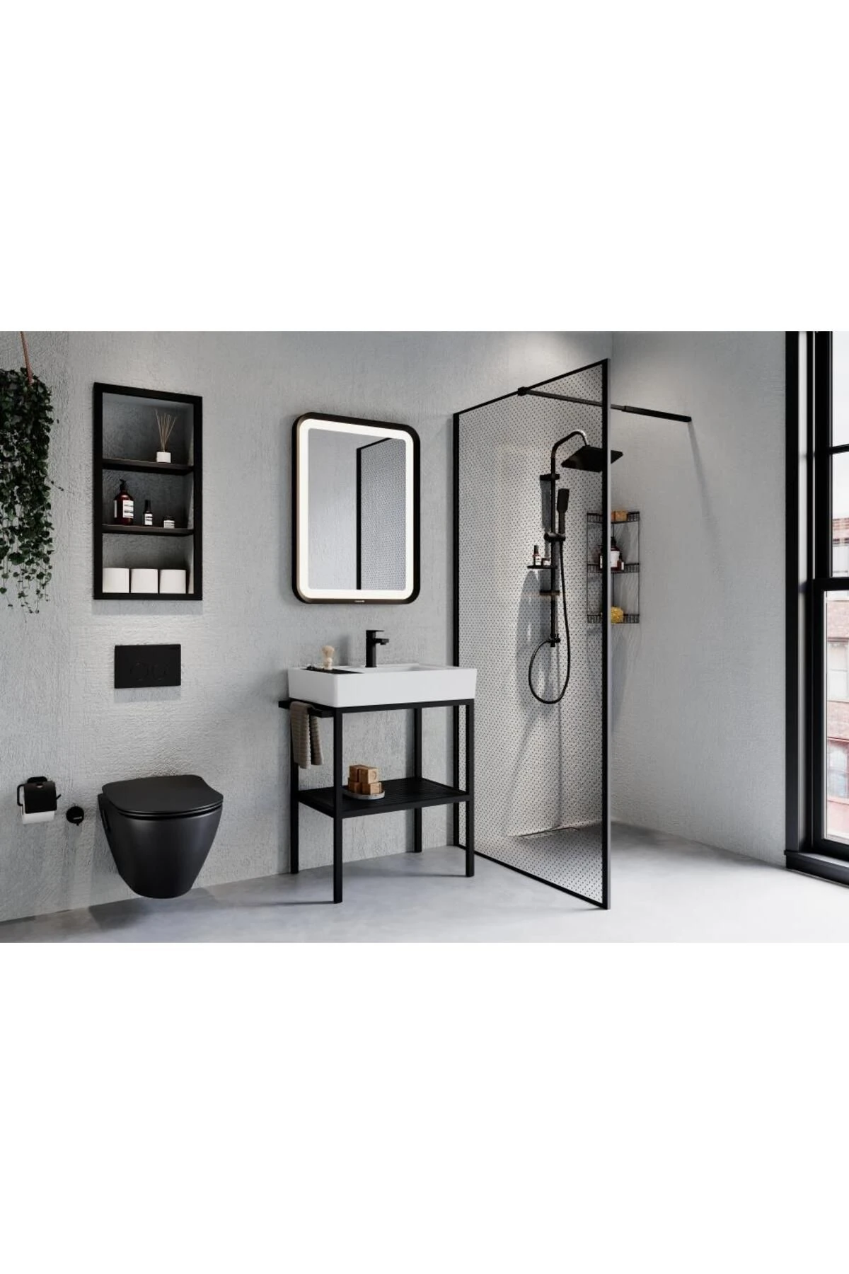 Free Asma Klozet Siyah Mat