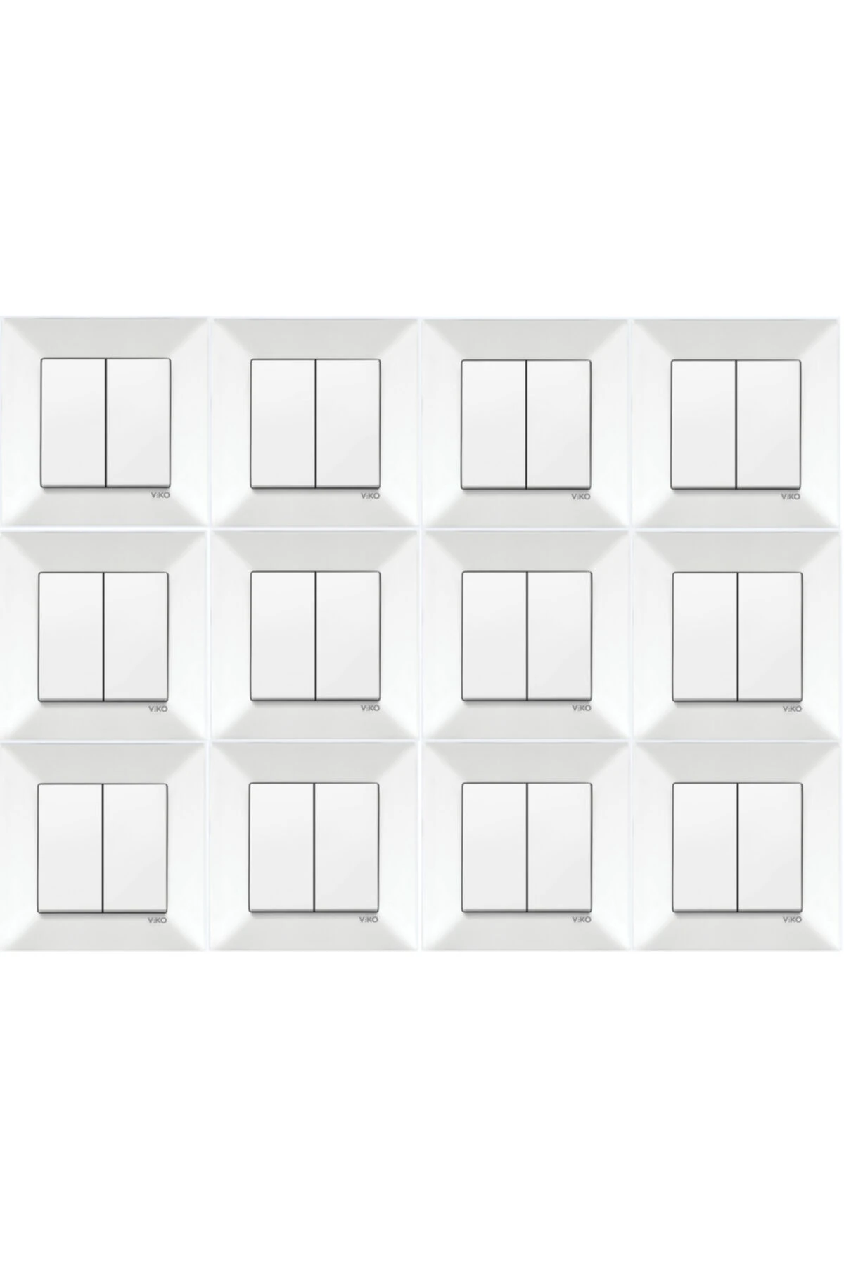 Meridian 12 Adet Komütatör Ikili Anahtar Çerçeveli