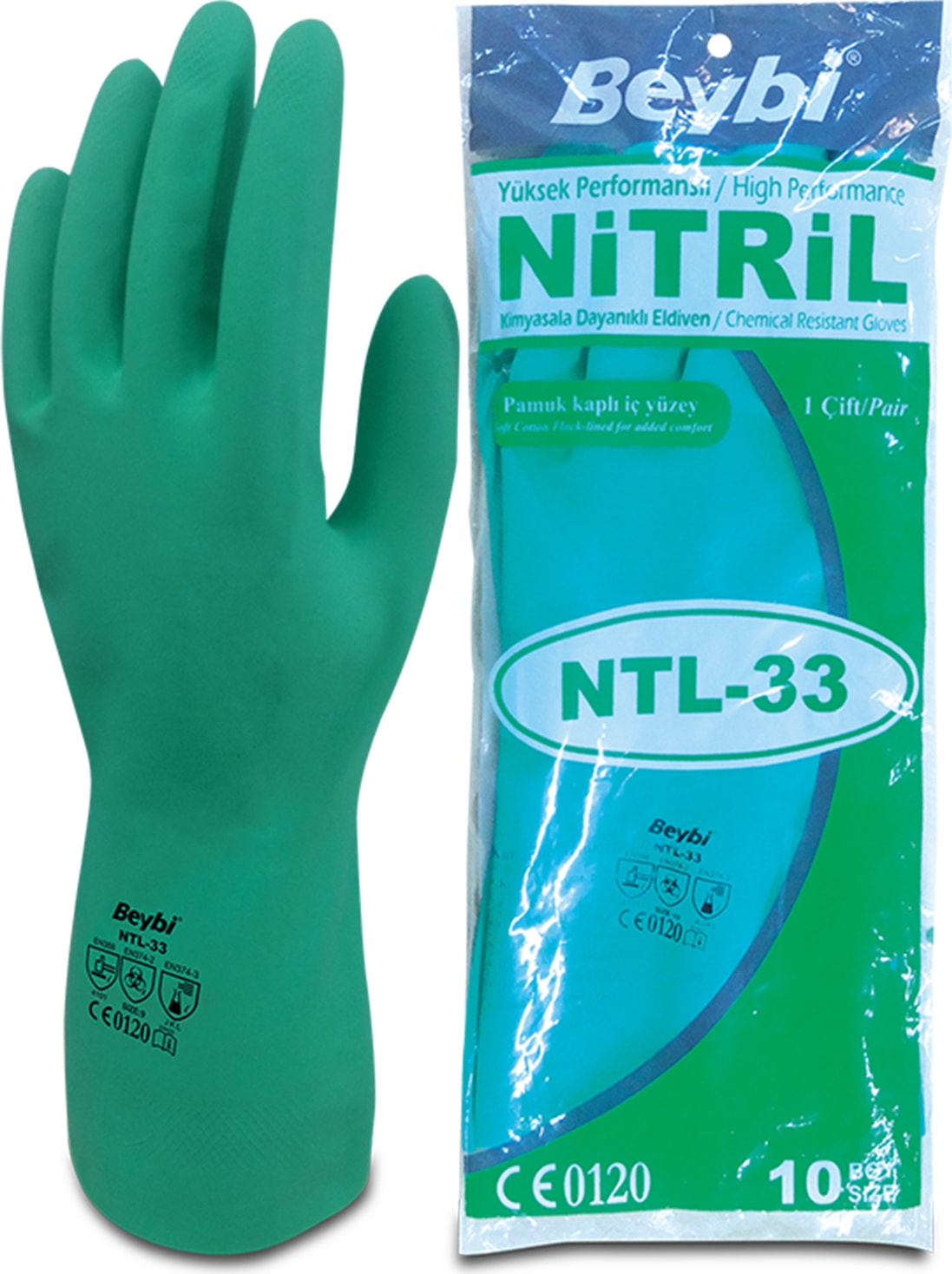 NTL33 Nitril Iş Eldiveni 9 Beden