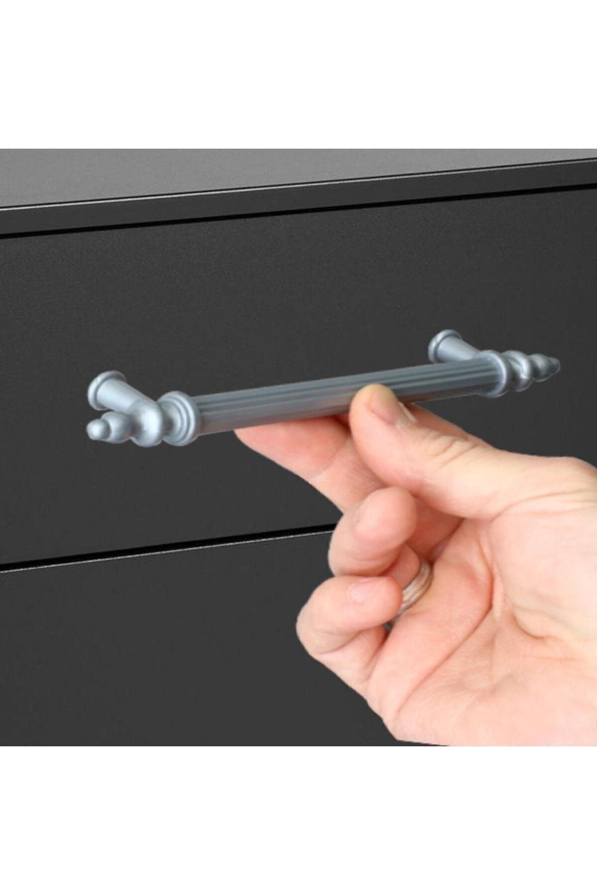 BADEM10 (SERT PLASTİK) Polavit 160 Mm Gri Mobilya Mutfak Çekmece Dolap Dolabı Kulpu Kulbu Kulpları (10 ADET)