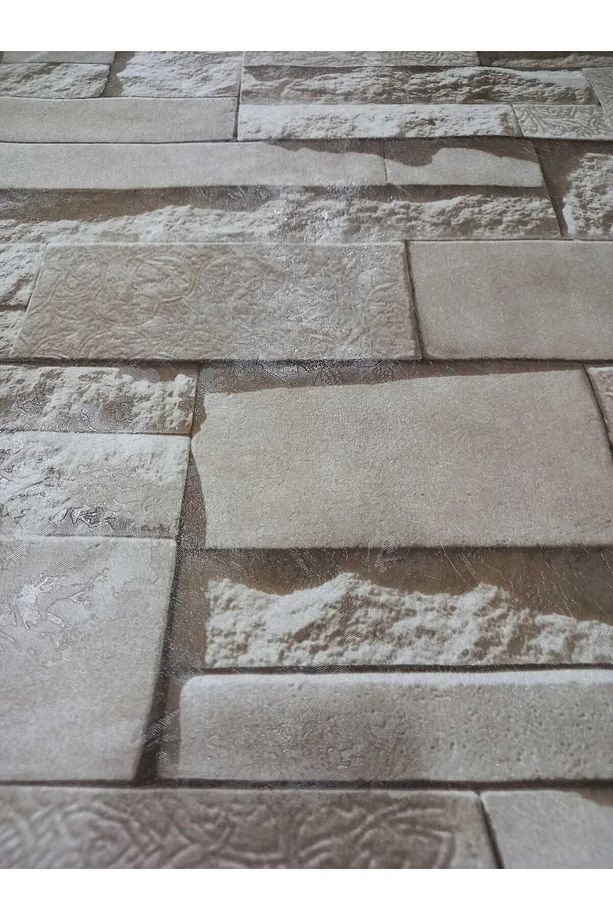 taş desenli silinebilir duvar kağıdı 53 cm genişliğinde 10 metre uzunluğunda
