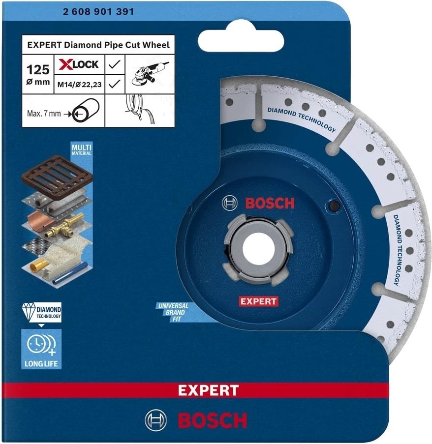 BOSCH 125 mm Flanşlı Elmas Boru Kesme Testeresi 2608901391