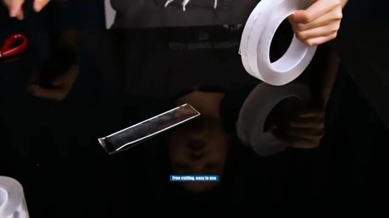 Çift Taraflı Bant Şeffaf Silikon Bant Güçlü Yapıştırıcı Montaj Bandı 10mm X 5 Metre