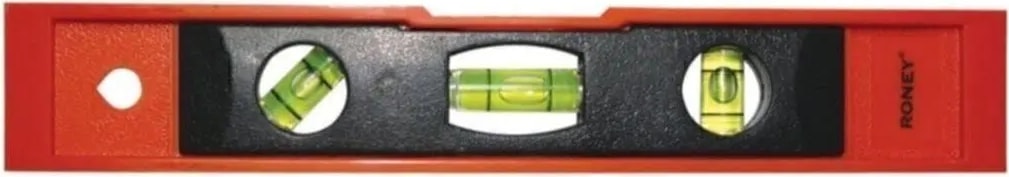 Mıknatıslı Mini Su Terazisi 23 cm Kırmızı Plastik Dış Yüzey ile Hassas Ölçüm