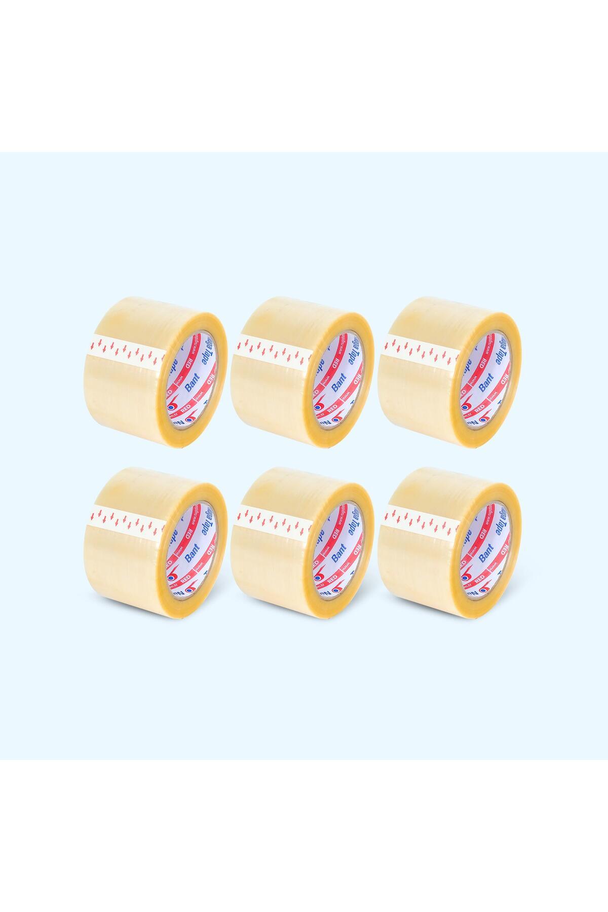 67 Mm X 100 Mt Şeffaf Koli Bandı Hotmelt Red 1800 Adet