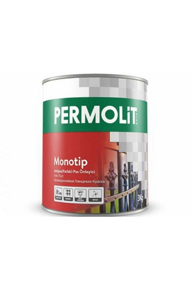 Monotip Antipaslı Metal Boyası 2.5lt Siyah