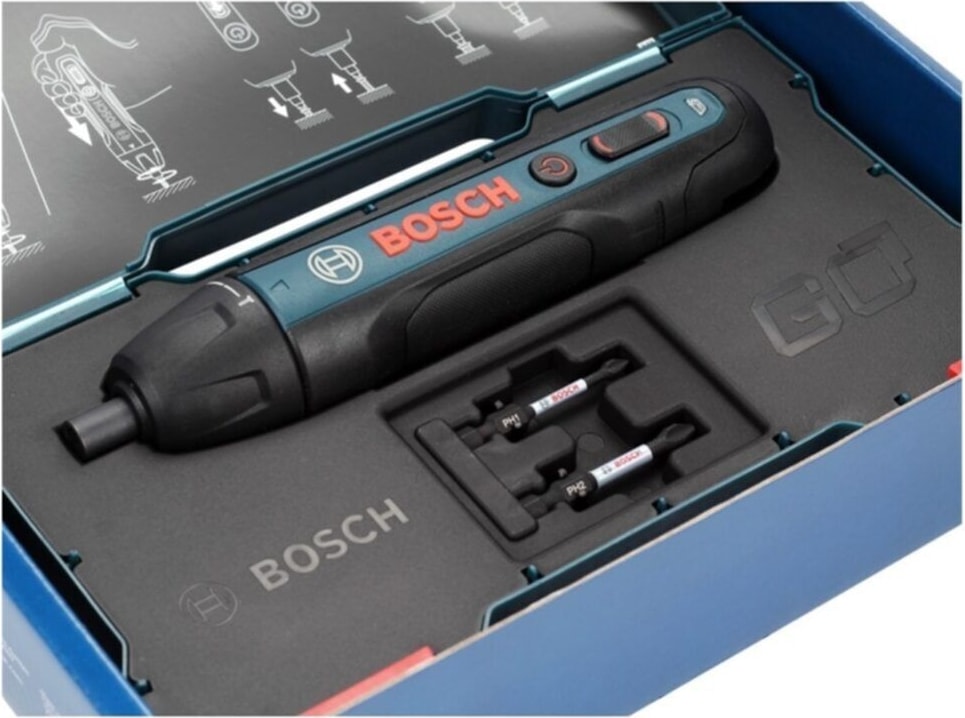 BOSCH Go 2 Akülü Vidalama Şarjlı Tornavida ve 25 Parça Vidalama Ucu Seti