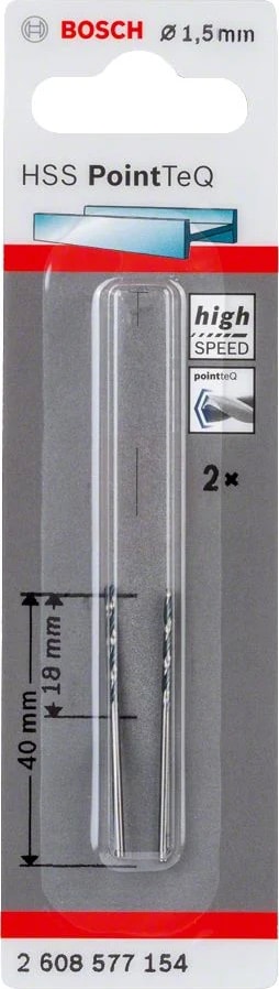 BOSCH Metal Matkap Ucu Hss Pointteq (Dın 338) 1,5 mm (2 Adet) - 2608577154