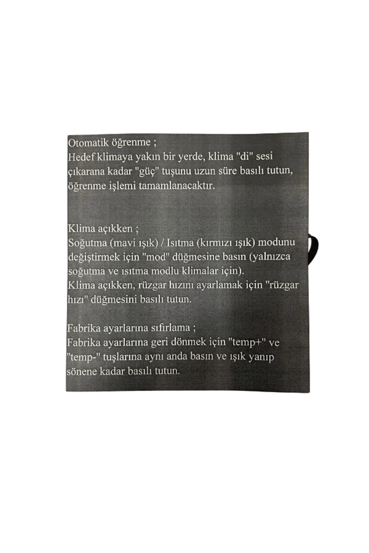 K8 UNİVERSAL KLİMA UZAKTAN AKILLI KUMANDA TÜM MODELLERE UYUMLU ANAHTAR KUMANDA