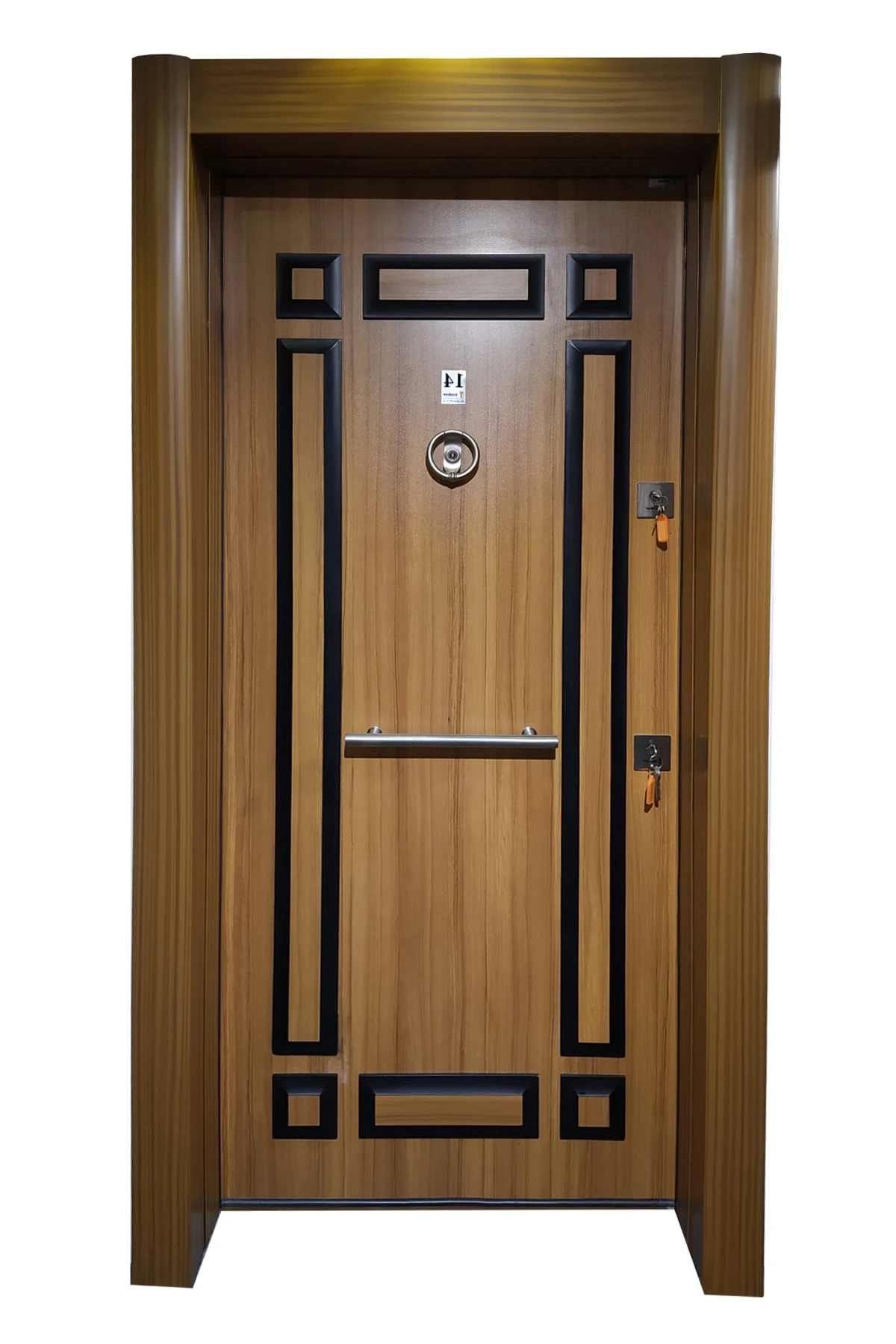 Celik Kapi Tırnaklı Sistem Çelik Kapı, Eskitme Kasalı Kabartmalı Sol Açılım