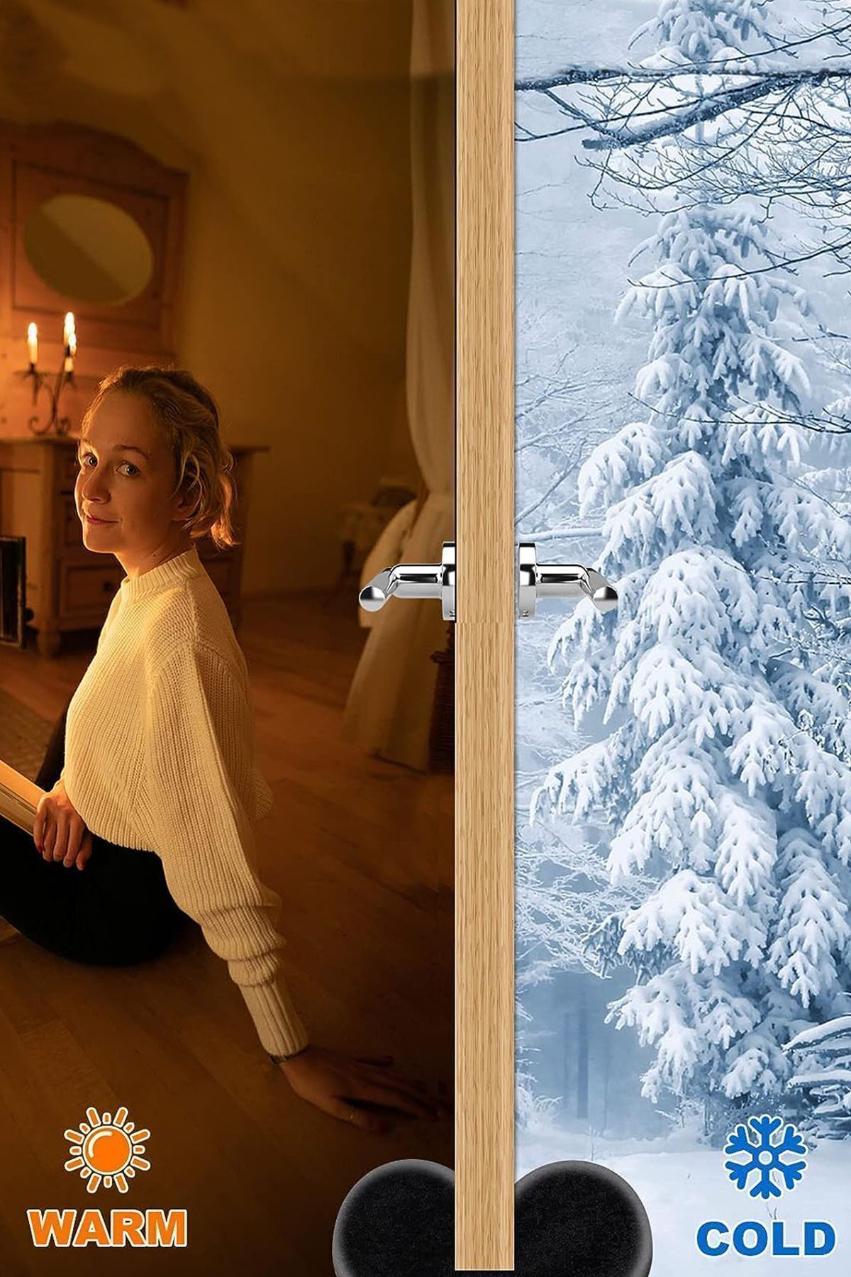 2 Adet Kapı Altı Rüzgar Önleyici Isı Yalıtım Süngeri Rüzgarlık Stoper Koruması Toz Soğuk Sünger