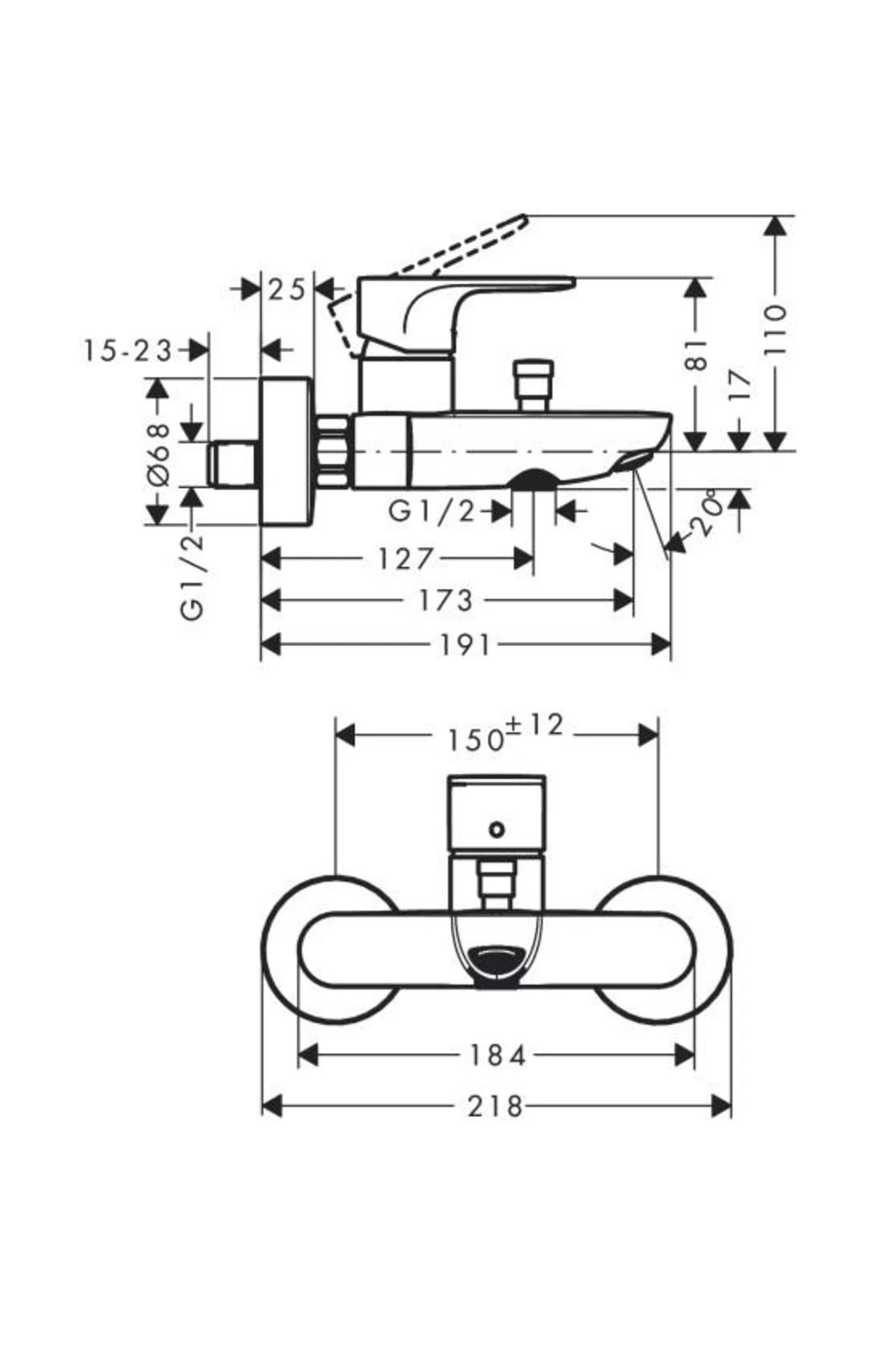 Rebris S Bide Banyo Bataryası Krom - 72440000
