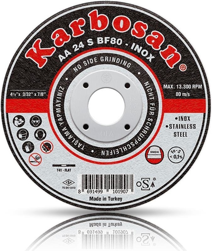 KARBOSAN 125 x 1 Paslanmaz Çelik Inox Kesme Diski 25 Adet