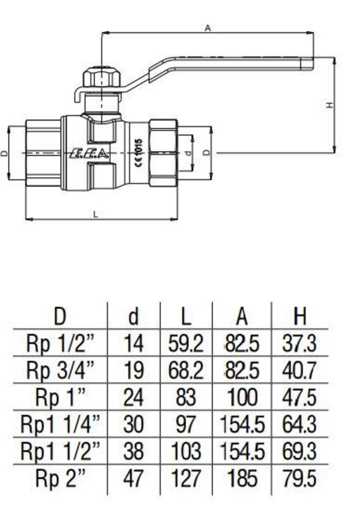 3/4 Doğalgaz Küresel Valfi 602122152