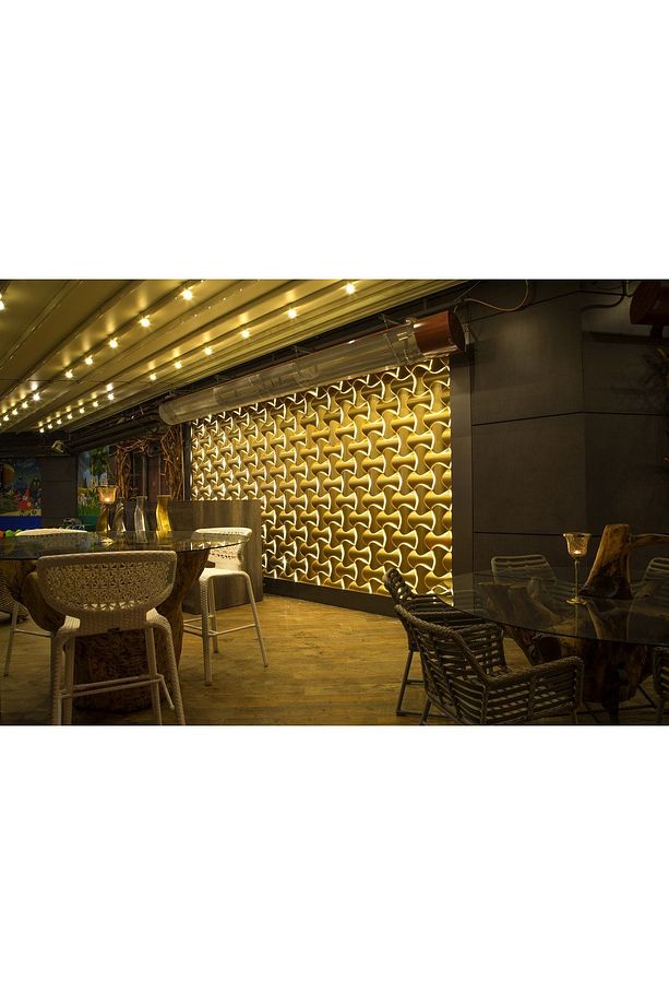 3 Boyutlu Dekoratif Duvar Paneli Altın (1M2)