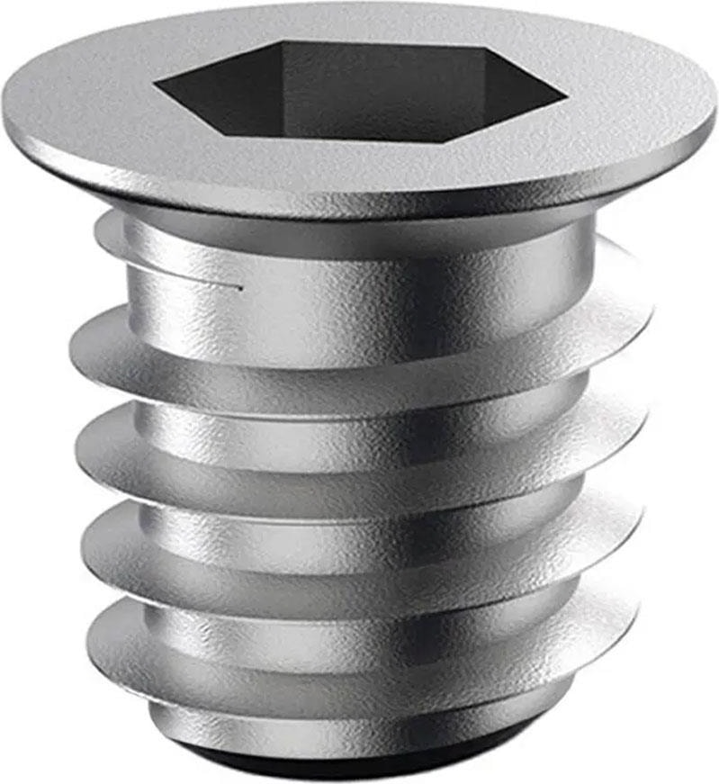 Metal Düz Dişli Dübel Ahşap Dübeli M6 8X13 Diş Çinko Mobilya Bağlantı Ünite Birleştirme (25 Adet)