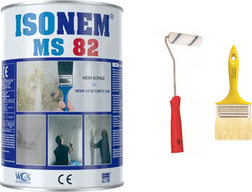 Isonem Ms 82 Nem Rutubet Boyası 5 kg Epoksi Rulo + Kestirme Fırça