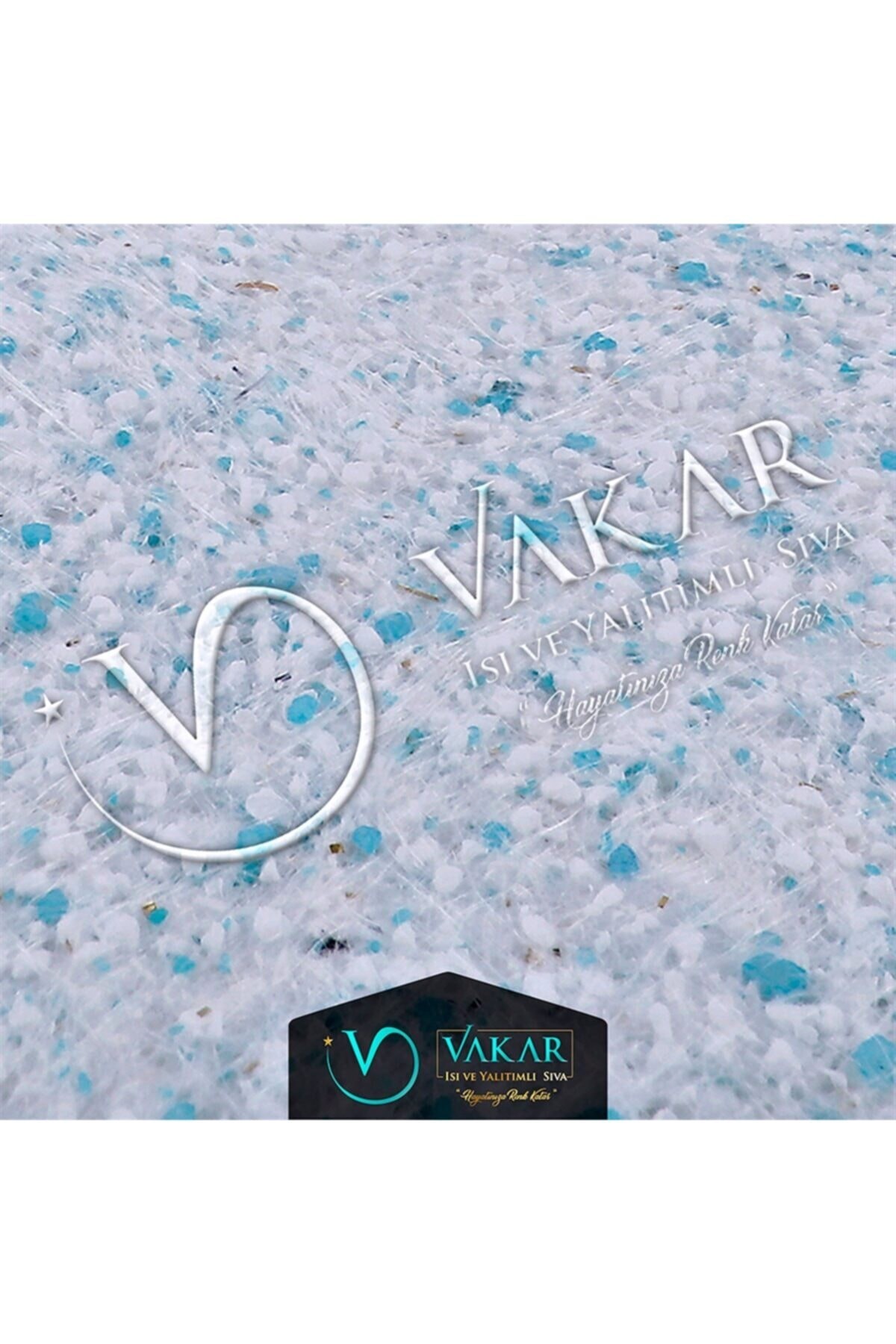 Isı Ve Ses Yalıtımlı Canlı | Ipek | Dekoratif Sıva Sunshine-09 Turkuaz Desen