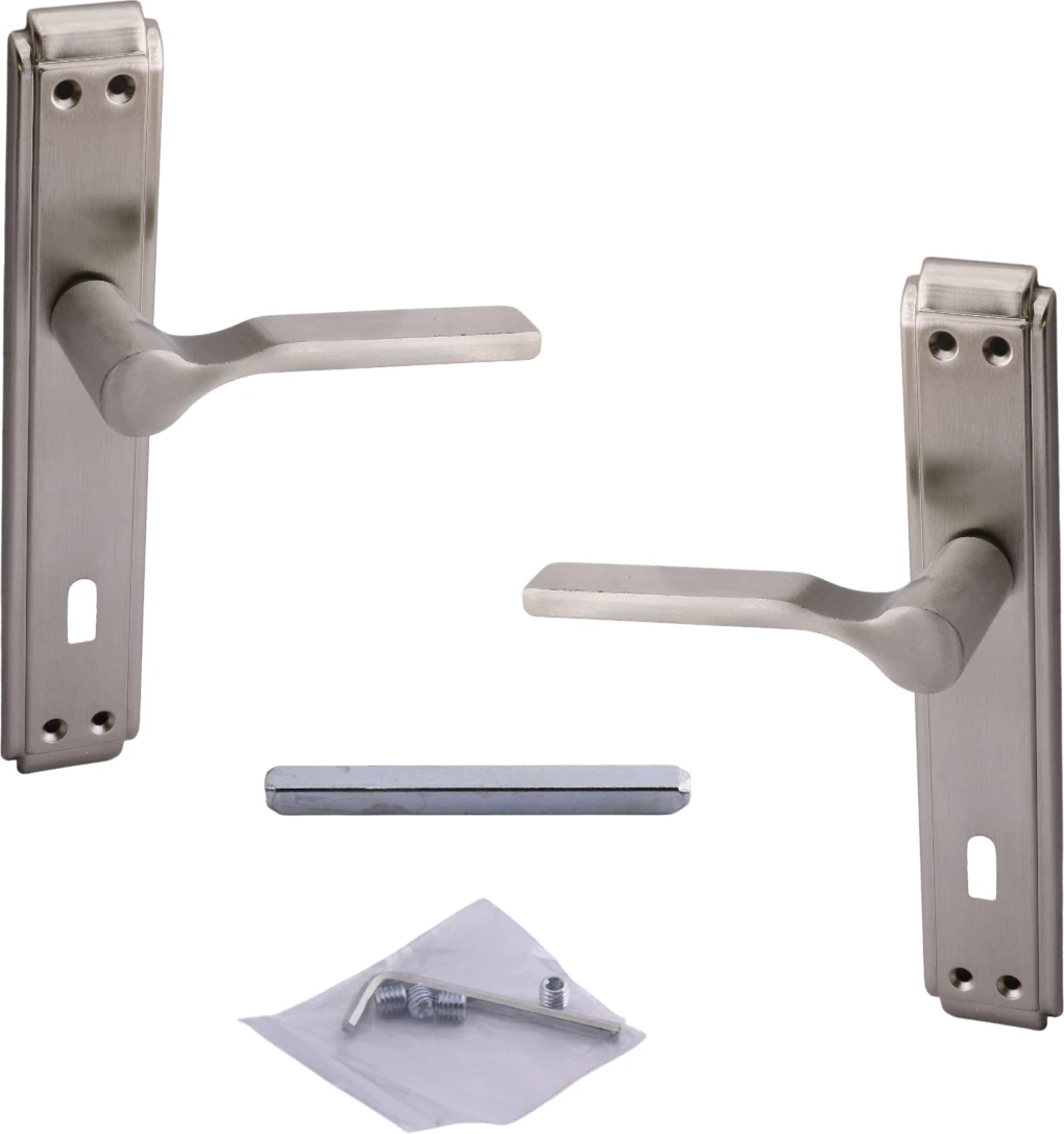 Iç Oda Kapı Kolu Aynalı Sağa Sola Uygun Saten Renk Dış Ahşap Pvc Metal Çelik Kapısı Tutamağı 1 Takım