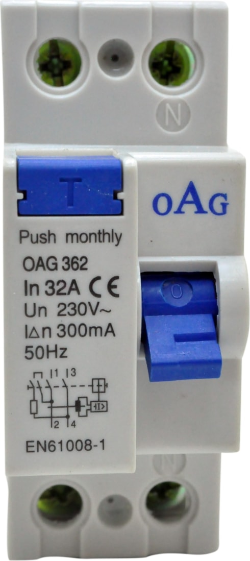 2X32A/300Ma Kaçak Akım Koruma Rölesi