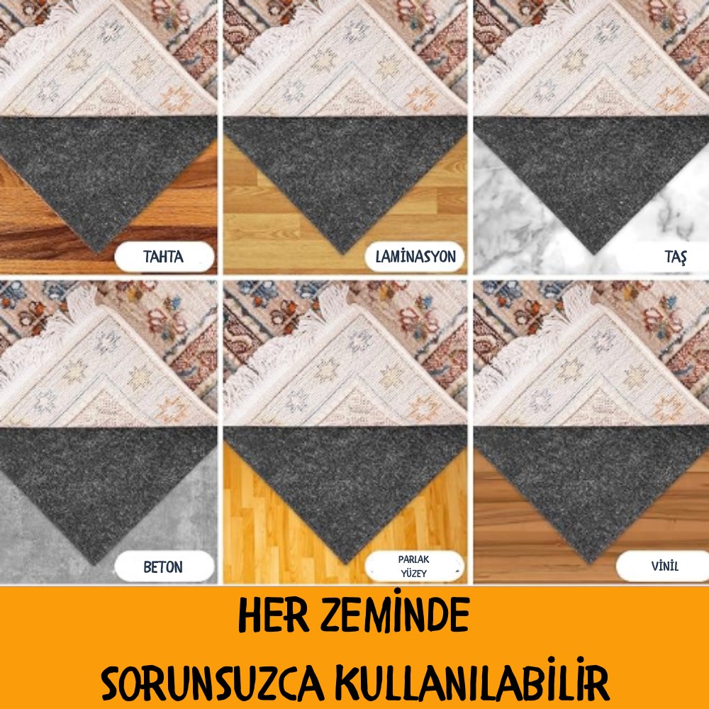 Halı Altı Keçesi Yalıtım ve Dolgu Keçesi Koruyucu Ses Isı Hava 5-6 mm Gri