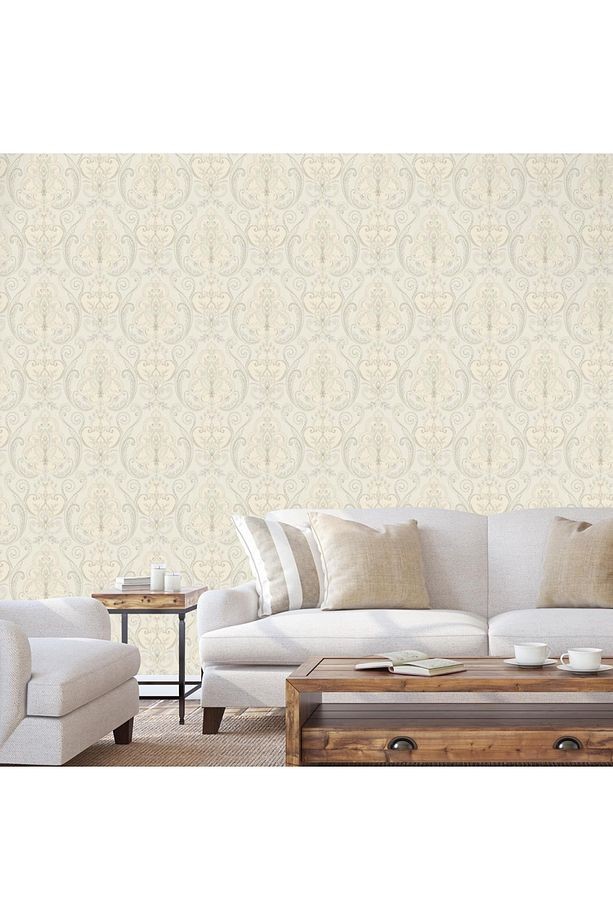 Tropicano Renkli Damask Desen Duvar Kağıdı 9901-2: Krem | Ce, Iso 9001, Iso 10002, Iso 14001