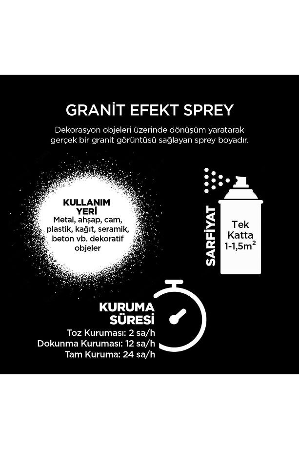 Granit Efekt Beyaz Sprey Boya 400 ml