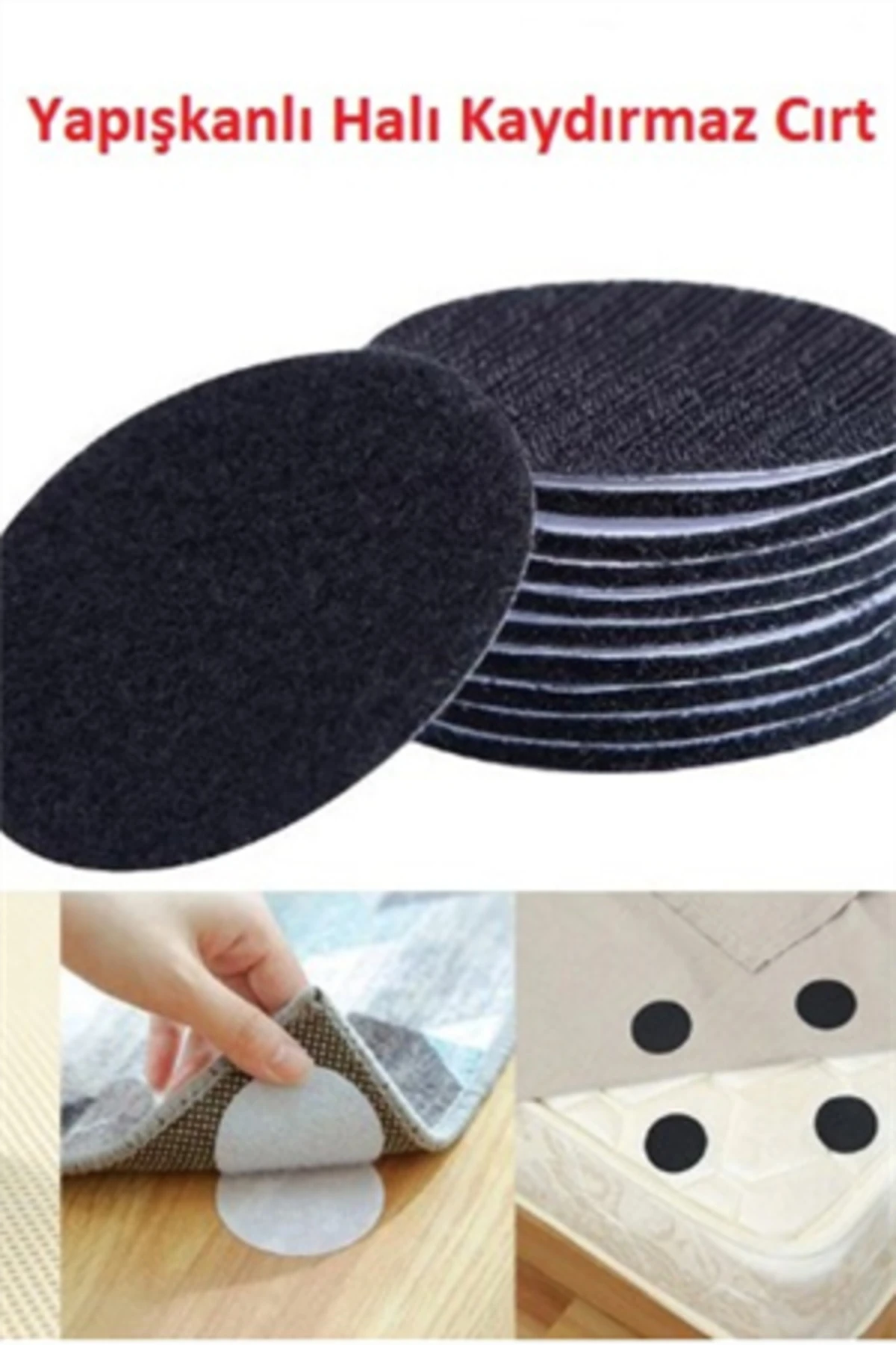 Halı Kilim Nevresim Örtü Kaydırmaz Minder Cırt Bant 10 Adet Seti Yapışkanlı Halı Kaydırmaz