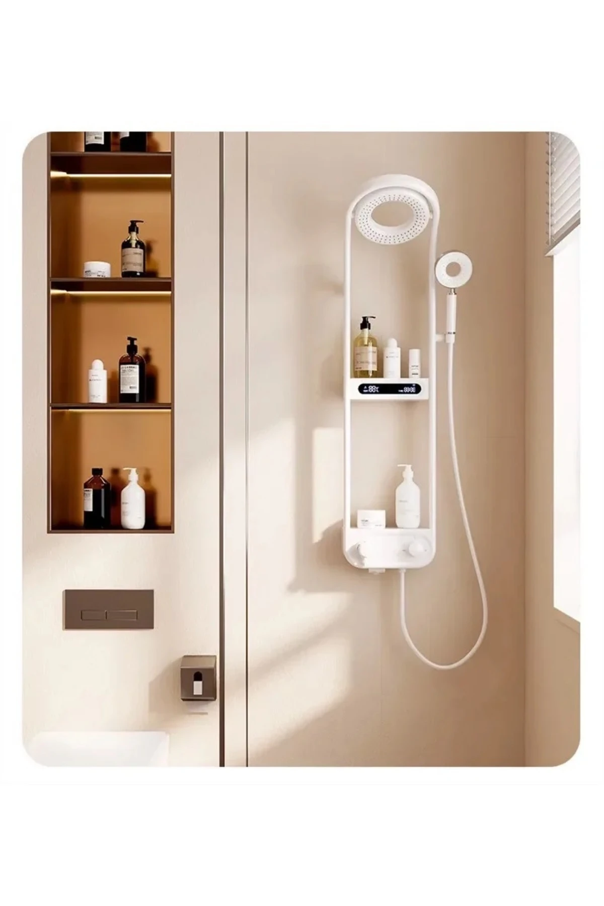 DİJİTAL LED EKRAN VE TERMOSTATLI ROBOT DUŞ SETİ LÜX ŞELALE YAĞMUR DUŞ SİSTEMİ 7 YIL GARANTİLİ İTHAL