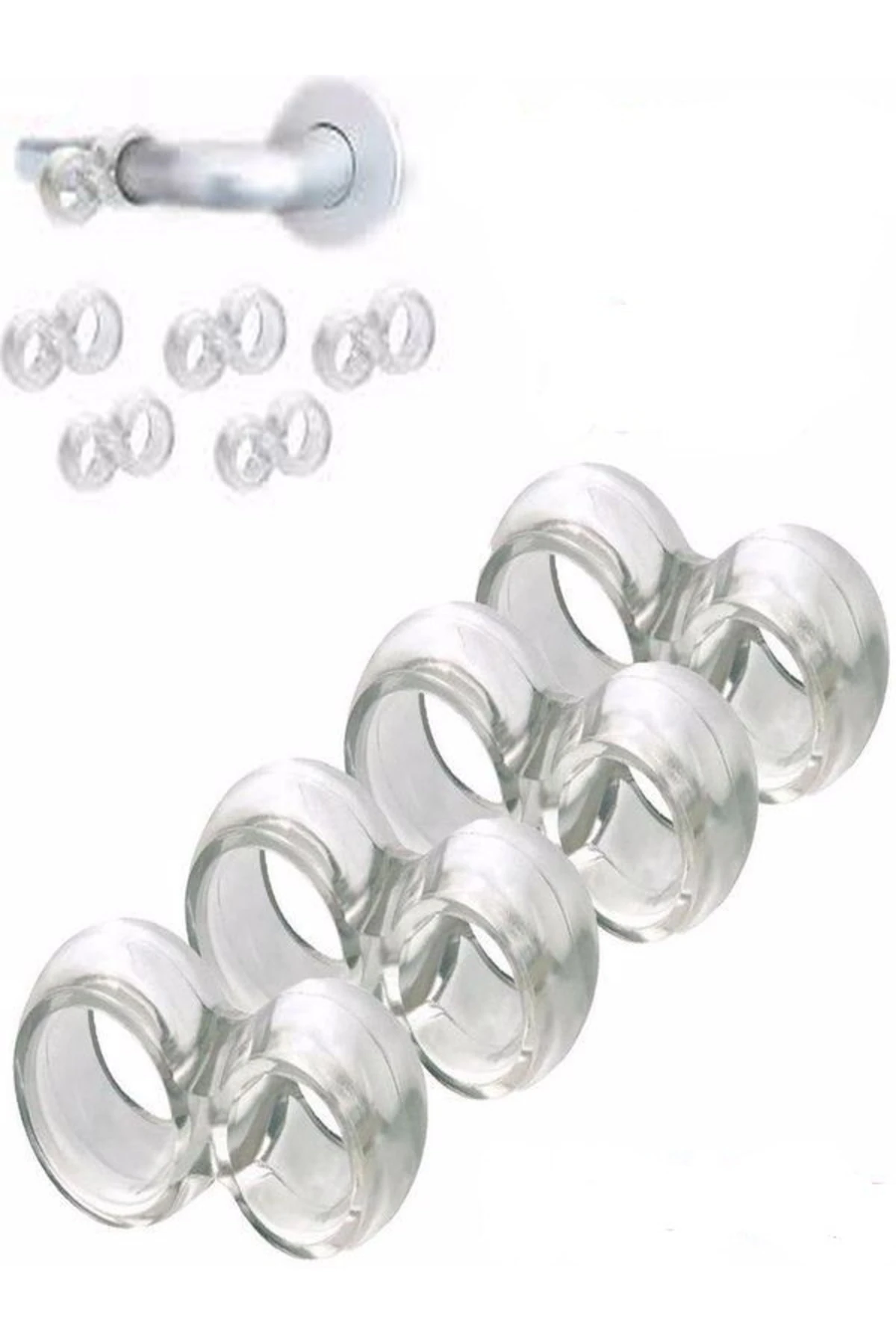 Şeffaf Kapı Pencere Kolu Stoperi Tamponu 8 Li Paket 8 Adet Birden Kapı Kolu Stoper Pencere Stoperi