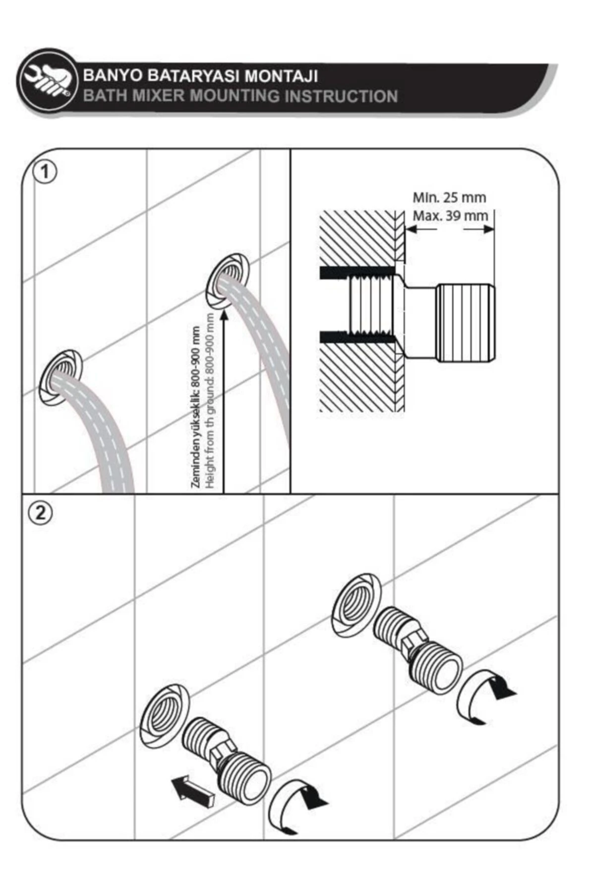 Tiera Banyo Bataryası + Tiera Hareketli Banyo Üst Takım 1f (duş Başlığı)