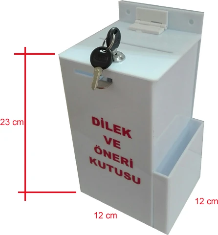 Beyaz Duvar ve Masa Tipi Dilek Kutusu