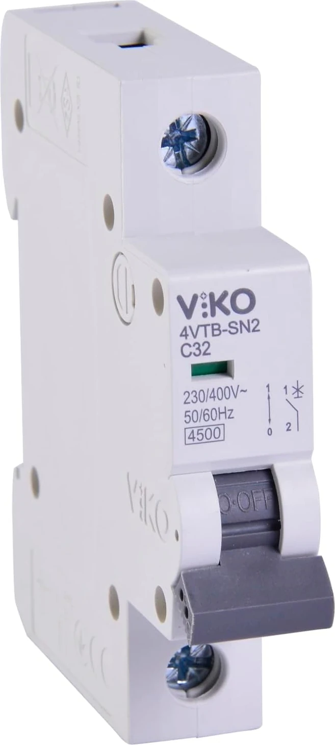 4VTB-1C32 Otomatik Sigorta 4,5ka C Tipi 1 Kutup 32A