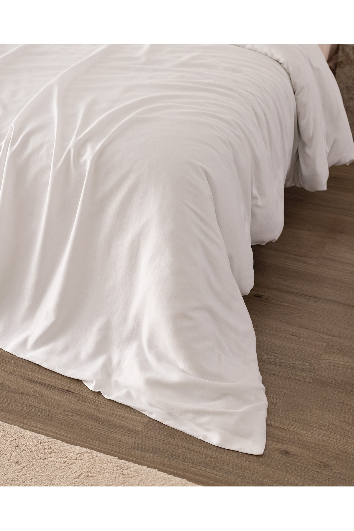 Ciel King Size %100 Pamuk Saten Nevresim - Beyaz